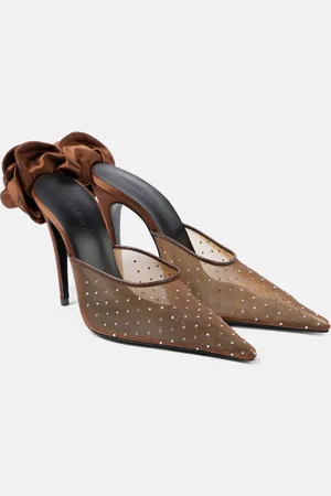 MAGDA BUTRYM Mules en résille à ornements et fleurs