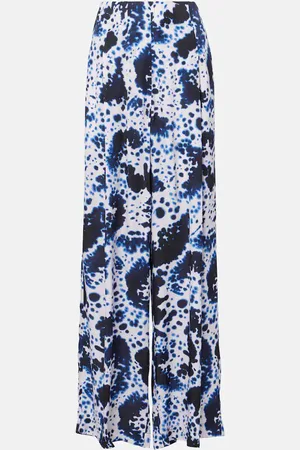 DRIES VAN NOTEN Pantalon ample à taille haute imprimé