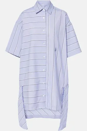 J.W.Anderson Robe chemise rayée en coton mélangé