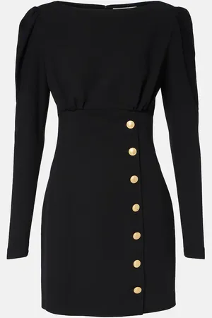 Alessandra Rich Robe en crêpe de laine mélangée
