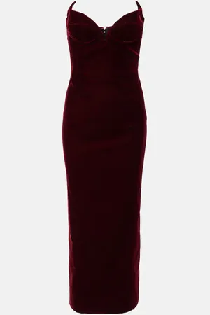 MUGLER Robe bustier Signature en velours