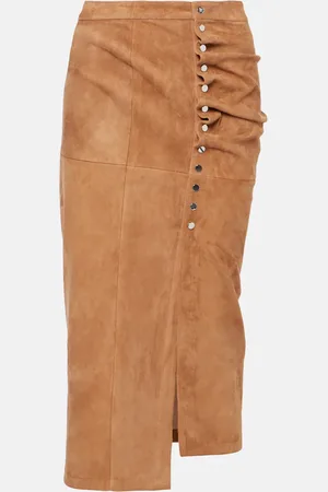 Paco rabanne Jupe midi en daim