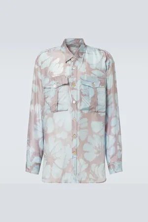 DRIES VAN NOTEN Chemise en soie à fleurs