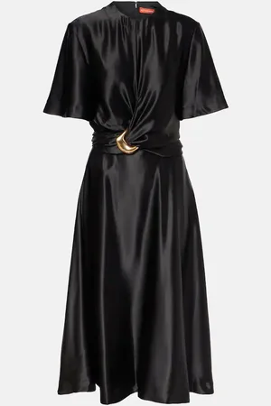 Altuzarra Robe midi Honey en satin de soie
