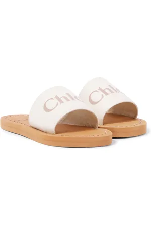 Chloé Chloé Kids Mules en jean à logo