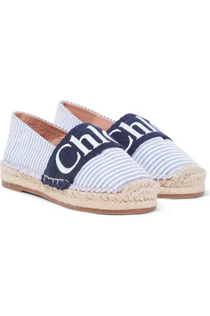 Chloé Chloé Kids Espadrilles rayées à logo