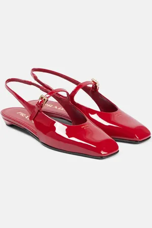 Prada Ballerines slingback en cuir verni