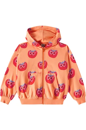 Jelly Mallow Sweat-shirt à capuche Tomato en coton