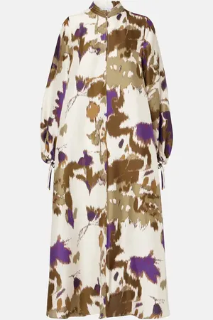 Max Mara Robe longue Maesa imprimée en soie