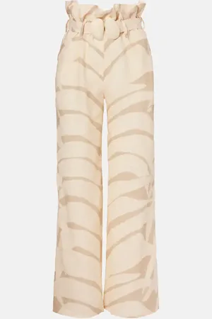 JOHANNA ORTIZ Pantalon ample à taille haute en lin