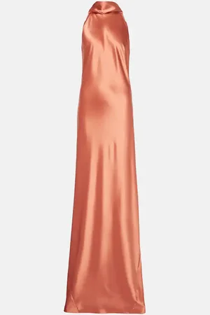 GALVAN Robe longue Sienna en satin