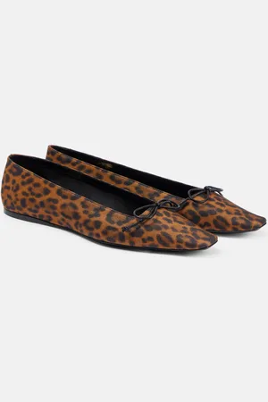 Saint Laurent Ballerines Poppy à imprimé léopard