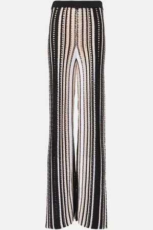 Missoni Pantalon droit rayé en coton mélangé