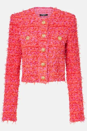 Balmain Veste raccourcie en tweed à sequins