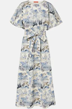 Altuzarra Robe midi Paulina imprimée en coton mélangé
