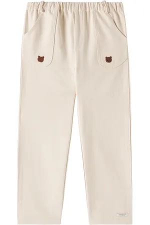 Donsje Pantalon droit Kassim brodé en coton