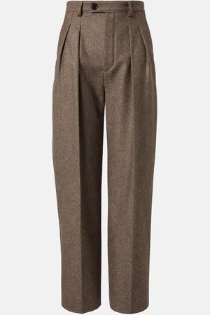 Loro Piana Pantalon ample Yurik en laine et cachemire