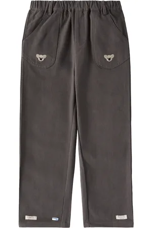 Donsje Pantalon droit Kassim brodé en coton