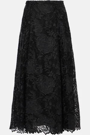 Erdem Jupe midi en dentelle à fleurs