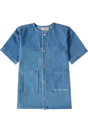 Tiny Cottons Robe en jean à logo