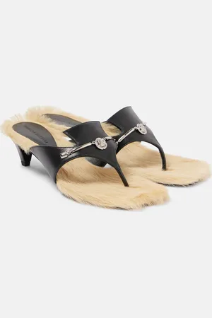 MAGDA BUTRYM Sandales en cuir et shearling