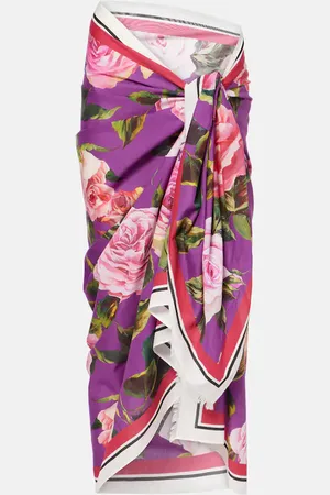 Dolce & Gabbana Paréo en coton à fleurs