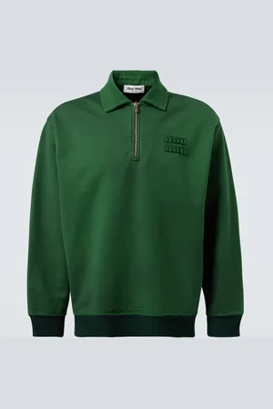 Miu Miu Sweat-shirt en coton à logo brodé
