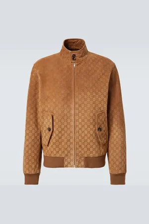 Gucci Veste bomber GG en daim