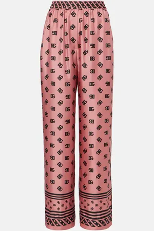 Dolce & Gabbana Pantalon ample DG en satin de soie