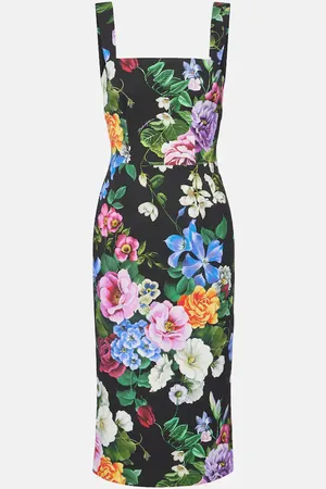 Dolce & Gabbana Robe midi en coton à fleurs