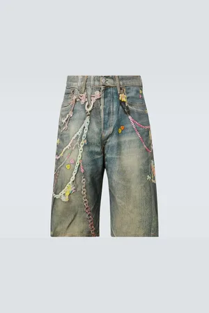 Acne Studios Short imprimé en jean