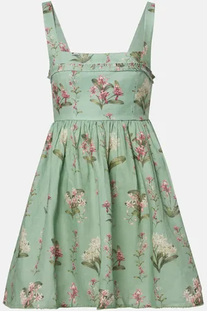Agua by Agua Bendita Robe Hierbabuena en lin à fleurs