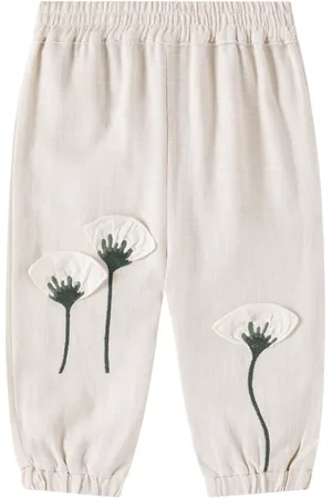 Donsje Bébé – Pantalon Anje brodé en lin