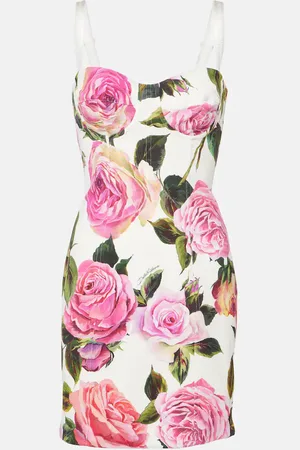 Dolce & Gabbana Robe en coton mélangé à fleurs