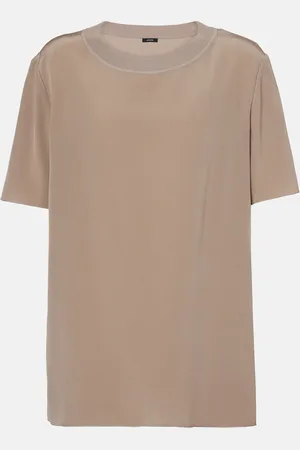 Joseph T-shirt Rubin en crêpe de soie