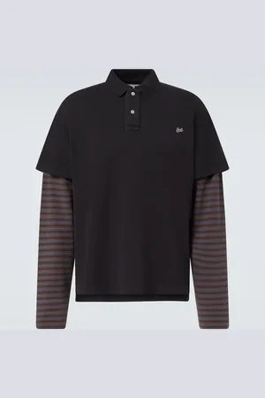 ERL Polo rayé en coton mélangé