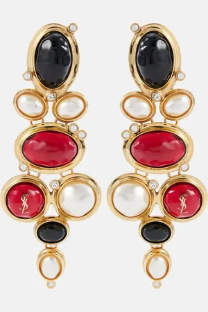Saint Laurent Boucles d’oreilles clip Cassandre à ornements