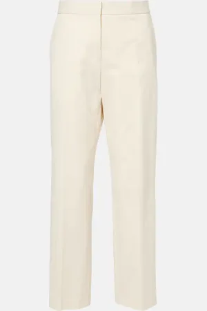 Jil Sander Pantalon droit raccourci en coton