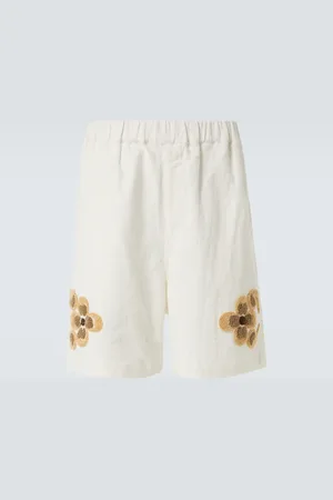 COMMAS Short brodé en lin et coton