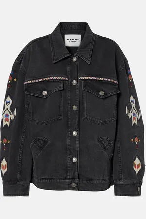 Marant Etoile Veste Manona brodée en jean