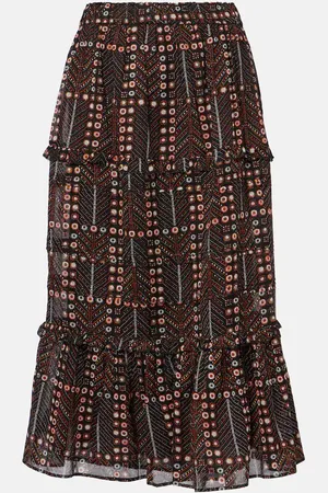 Marant Etoile Jupe longue Diya imprimée en coton