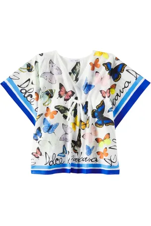 Dolce & Gabbana Robe de plage imprimée en coton