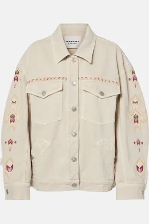 Marant Etoile Veste Manona brodée en jean