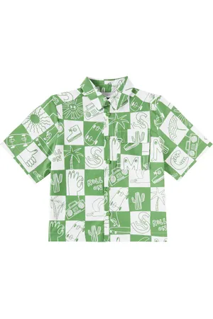Stella McCartney Chemise en coton à carreaux