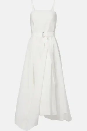 Brunello Cucinelli Robe midi en coton mélangé