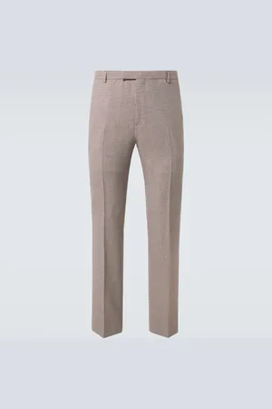 Gucci Pantalon droit en laine à carreaux