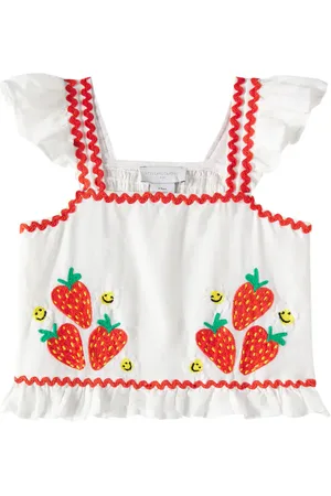 Stella McCartney Chemise brodée en coton et lin