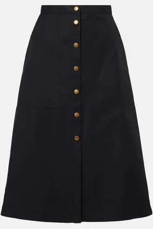 Moncler Jupe midi en coton mélangé