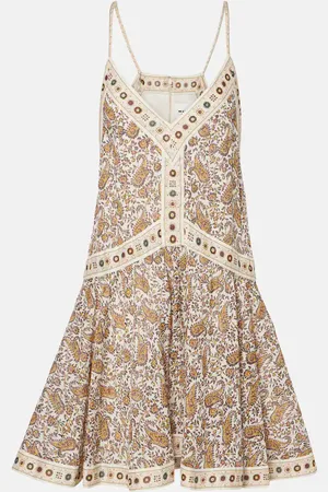 Marant Etoile Robe Danielle en coton à motif cachemire