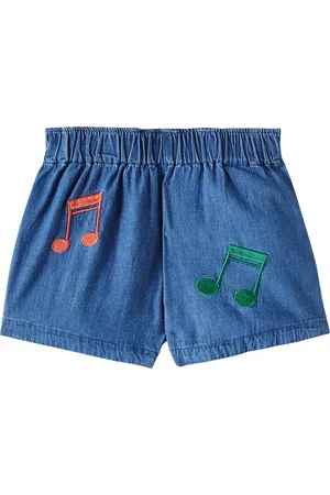 Mini Rodini Short Note brodé en jean